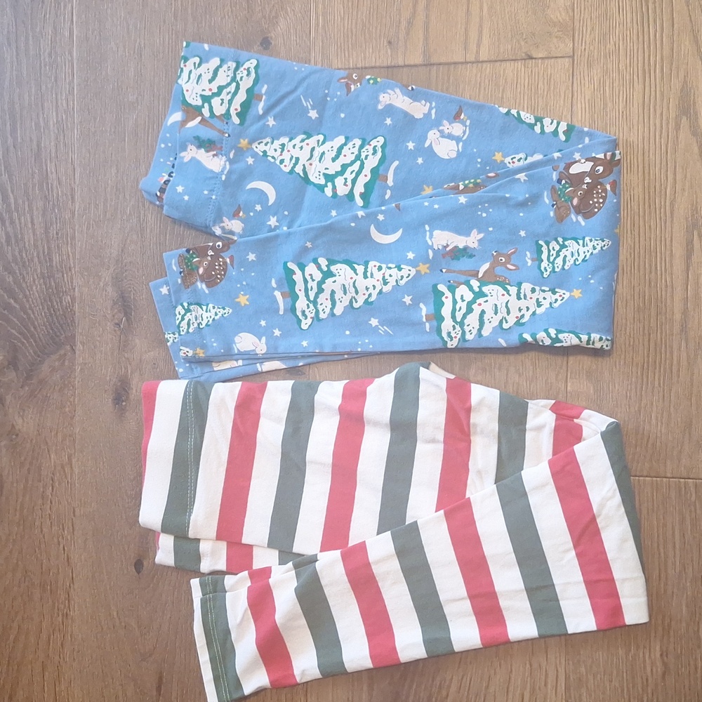 Lot - 2 pairs Mini Boden leggings,  sz 7-8
